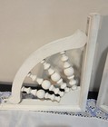 Vintage Pair Distressed White Wood Corbels Shabby Chic Shelf Farmhouse 10 1 2 