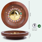 Wodgod 10 Inch Wooden Roulette Wheel professional Solid Wood Casino   