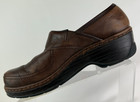 Klogs Brown Leather Slip On Shoes Women s Size 10 M