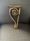 Vintage Antique Acanthus Leaf Scroll Wall Shelf Corbel Sconce Bracket Gold Italy