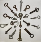 Vintage - Antique Lot Of Old Skeleton Keys  Authentic- Some Very Unique