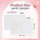 40 Sheets Cold Pressed Watercolor Postcards With Purple Tin Boxes