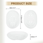 3pcs Small Soap Dish  Oval Shape Bar Soap Dish With Holes white 