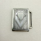 Vintage Antique Art Deco Era Stamped Silver Plated Belt Buckle Accessory