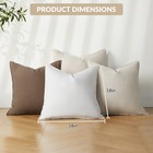 4pcs Natural Linen Throw Pillow Covers 18  18in  Solid Square Cushion Cases