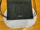 Authentic Balenciaga Black Nylon Drawstring Shoe Dust Bag backpack 19 x 14  New