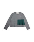 Marni Kids Girls Gray Ruffled Sweatshirt Size 10y Pullover