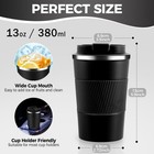 13 Oz Stainless Steel Insulated Travel Coffee Mug With Flip Lid Double Wall Leak