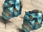 Antique Toshikane        Japanese Hannya        Noh Mask Cufflinks   ear  062025bh zh