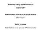 For Ktm Oem 54833070044 Kick Start Lever Starter Pedal