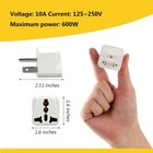 4 Pack Universal Adapter  Europe To Us Plug Travel Adapters  white 