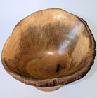 Handcrafted Live Edge Wooden Bowl Rustic Natural Wood Turned Decor Centerpiece