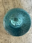 Vintage Mid Century  Turquoise Art Glass Owl Figurine Decorative Artist Signed