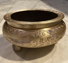 Vintage Chinese Incense Burner  Tripod Censer Bronze Xuande Mark Rare 