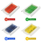 48 Prepared Microscope Slides Set Of Animals Insects Plants Flowers  Biological 