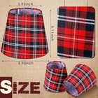 6 Pcs Christmas Lamp Shades Set 5 91 w X 5 12 h Hardback Chandelier Shade Red   