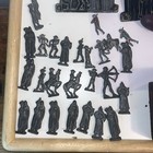 Vintage Toy Soldier Lead Mold   3 Fighting Soldiers   Junior Caster Lot