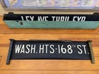 Nyc Vellum 1960 s Subway Roll Sign Washington Heights 168th Street Underground