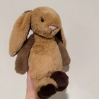 Jellycat Bashful Patchwork Brown Bunny 12  Plush Stuffed Animal New With Tags