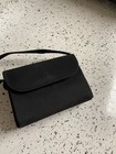 Vintage Gold Tone Vanity Compact W  Mirror   Lipstick Holder  Black Case