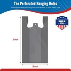 1000 Gray T-shirt Bags 1 6 12  X 6 5  X 21   Plastic Grocery Shopping Bags