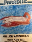 Rare Vtg Miller American Beer  Hydro Plane Boat Raft Pool Float Never Used