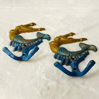 Mermaid Double Wall Hooks Two 6    Nautical Beach Coastal Decorative Cast Iron