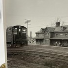 Vintage Northumberland Rr Station Diesel Locomotive Photo 4x5 B w Gelatin Orig