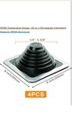 Roof Pipe Flashing Boot For Pipe Od 1 4  To 5-3 4  Epdm Metal Roofing Boots 