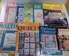 Mixed Lot Of 9 Vintage Quilting Magazines Quilt World quilters stitch N Sew