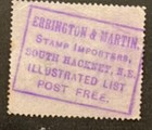 India - One Anna Fiscal Revenue Stamp - Queen Victoria With Stamp Dealers Ad On