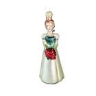 Vintage Disney Belle Glass Ornament Princess Christmas Decoration Rare Htf