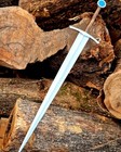 Hand Forged Carbon Steel Viking Sword Sharp Battle Ready Medieval Sword sheath