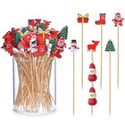 100 Pack Christmas Decorations Toothpicks For Appetizers Christmas-6 Models