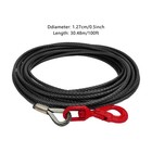 1 2x100ft Winch Cable 17637lbs Self Locking Swivel Hook For Suv Truck Crane