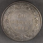 1872 H Newfoundland Silver 50 Cents