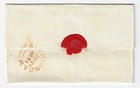 Gb Qv Red Paid At Birmingham 1831 Hand Stamp Postal History Wax Seal