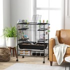 Large Hamster Cage Rat Cage On Wheels W  Storage Shelf  Tubes