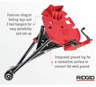 Ridgid 36273 460-6 Portable Tristand   Chain Vise 0 13 In     6 In Pipe Size