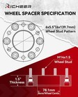 4pcs 1 5  6x5 5 Wheel Spacers For Chevy Silverado 1500 Suburban Tahoe Gmc Sierra