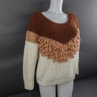Belair Sweater Medium Brown Mohair Cozy Oversize Boho Retro Indie Artsy Chunky