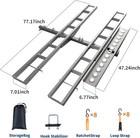 Universal 2  Hitch Dual Motorcycle Carrier Rack  600 Lbs Load  Steel W  47  Ramp