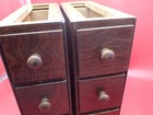 Antique Singer Treadle Sewing Machine Wooden Drawers 2 Sets Of 3 Drawers