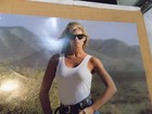 Vintage Miller Genuine Draft Mgd Sexy Cowgirl Boots Girl Beer Bar Pub Poster Nos