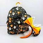 Loungefly Disney Mickey   Minnie Candy Corn Mini Backpack And Ears Headband Set