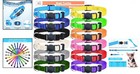 Stylish Soft Nylon Whelping Collars Set Of 12 For Small Pets - Assorted Colors