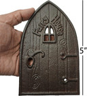 100  Cast Iron Antique Brown Miniature Fairy Door  Garden Ornament For Bottom Of