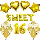 Sweet 16 Foil Balloons Girls Boys Theme Party Decoration Banner Balons Balloons