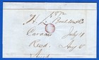 Venezuela  1872  Paquebot  Stampless Cover  New York To Shipletter