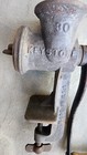 Vintage Hand Crank Keystone  80 Meat Grinder Made In The Usa 